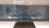 Herringbone kitchen splashback 