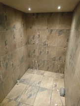 Bathroom wall and floor tiling